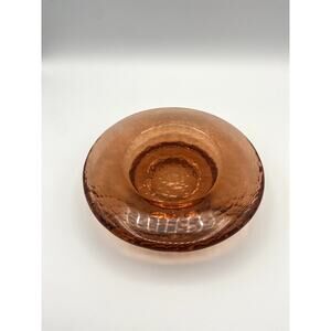 Fire & Light candle holder wine stand recycled glass art glass copper 6.5"